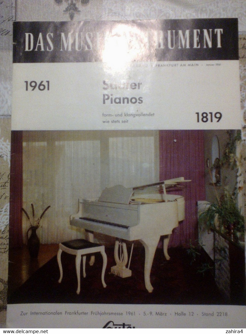 Das Musikinstrument 1961 1819 Sauter Pianos CP à Détacher - Muziek