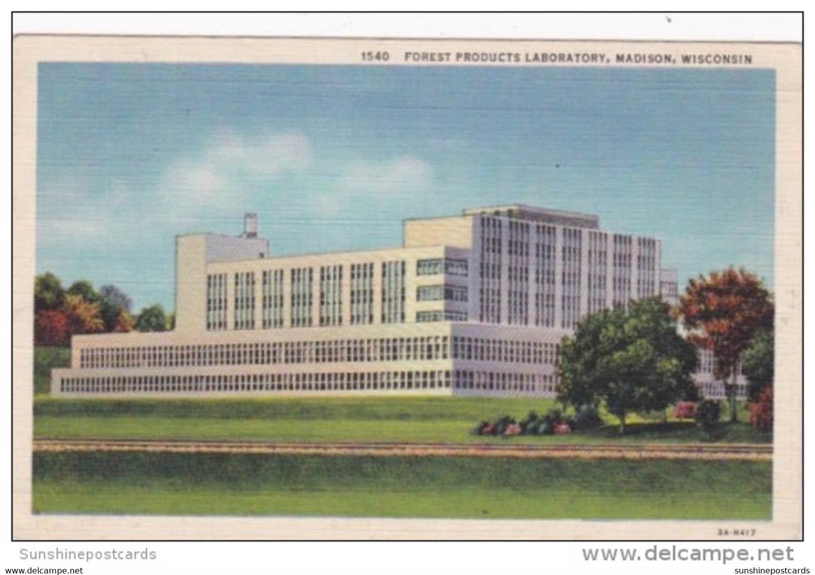 Wisconsin Madison Forest Products Laboratory 1936 Curteich - Madison