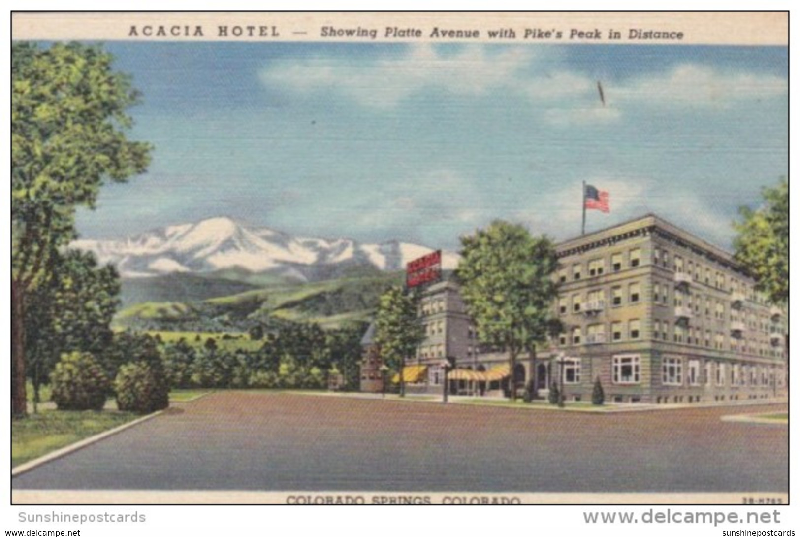 Colorado Colorado Springs Acacia Hotel Curteich - Colorado Springs