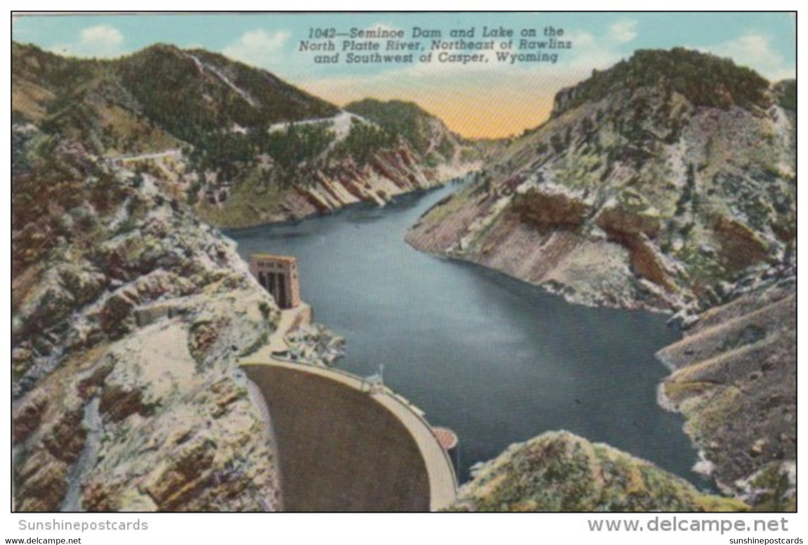 Wyoming Seminoe Dam &amp; Lake On North Platte River Southwest Of Casper - Casper
