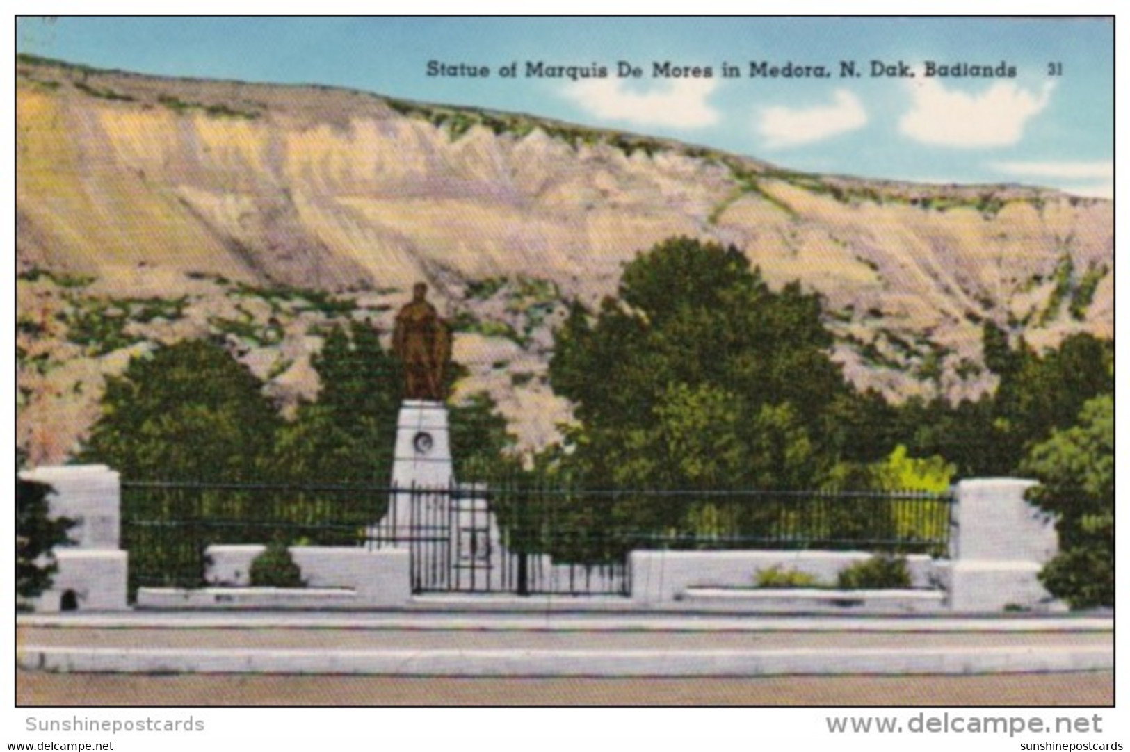 North Dakota Badlands Statue Of Marquis De Mores In Medora - Altri & Non Classificati