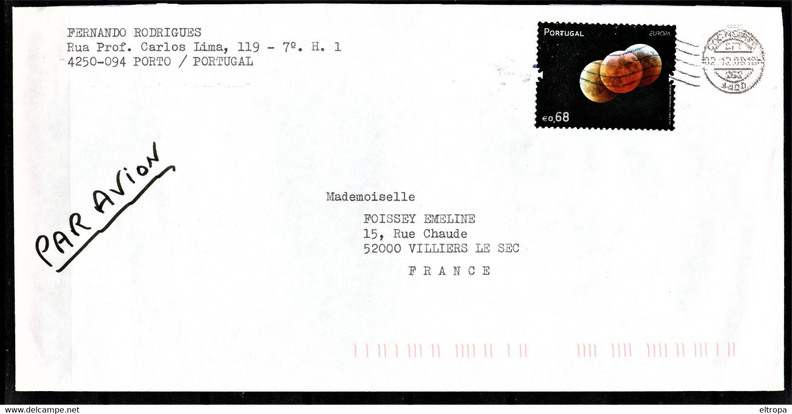 PORTUGAL 2009 Airmail To France - Cartas & Documentos
