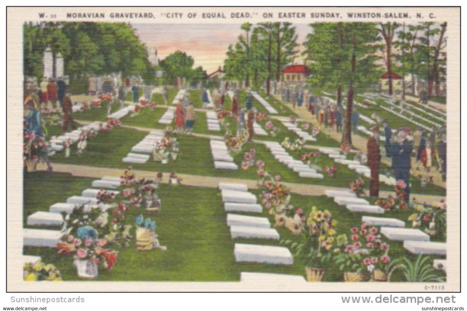 North Carolina Winston-Salem Moravian Graveyard City Of Equal Dead On Easter Sunday - Winston Salem
