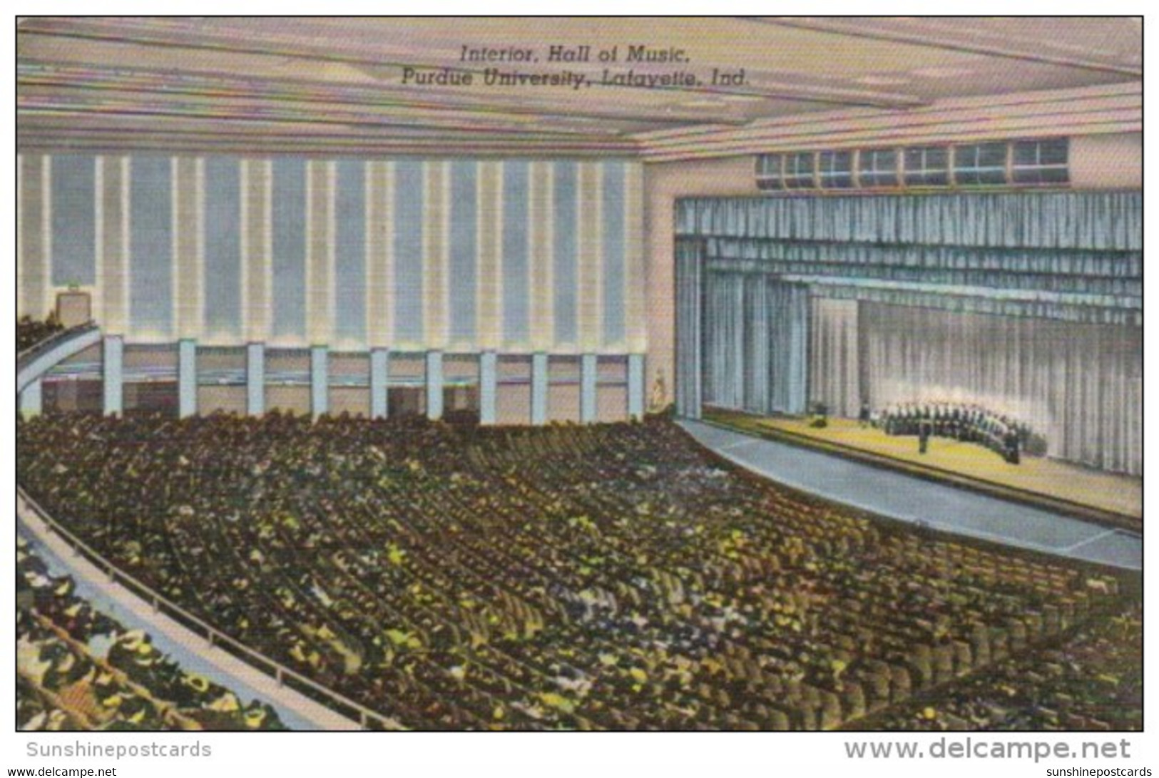 Indiana Lafayette Interior Hall Of Music Purdue University Curteich - Lafayette