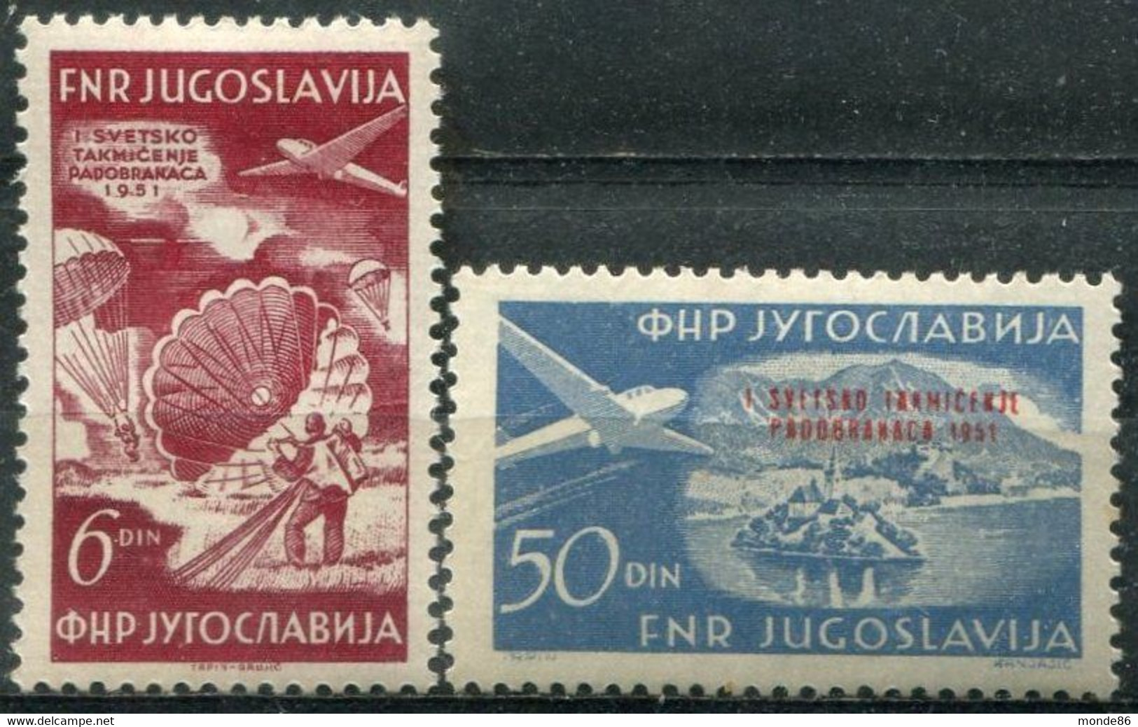 YOUGOSLAVIE - Y&T PA N° 45-46 * - Airmail