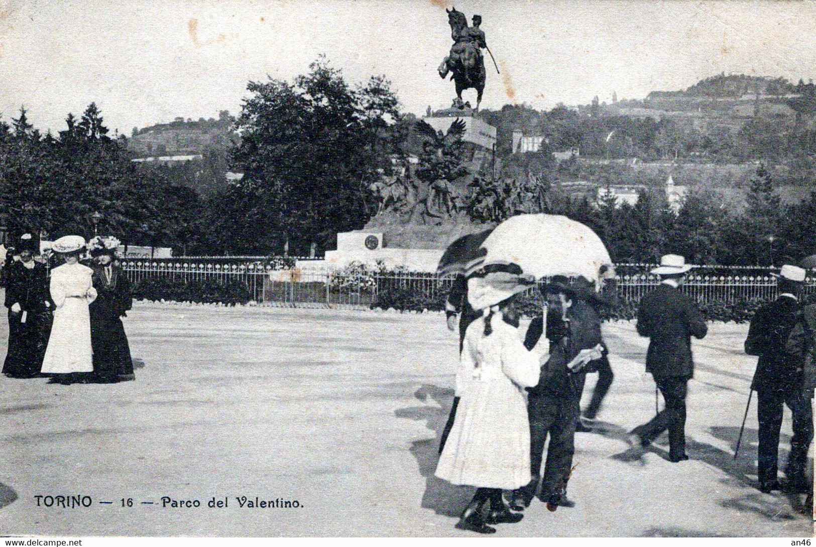 TORINO-Parco Del Valentino-Viaggiata Il 5-5-1910 Per Oneglia Per Sarola- - Parks & Gärten