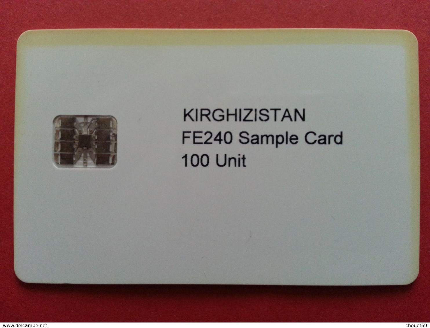 Kirghizistan FE240 Test Trial Chip Schlumberger Phone Sample Card White 50u/100u MINT (TB0322 - Kyrgyzstan