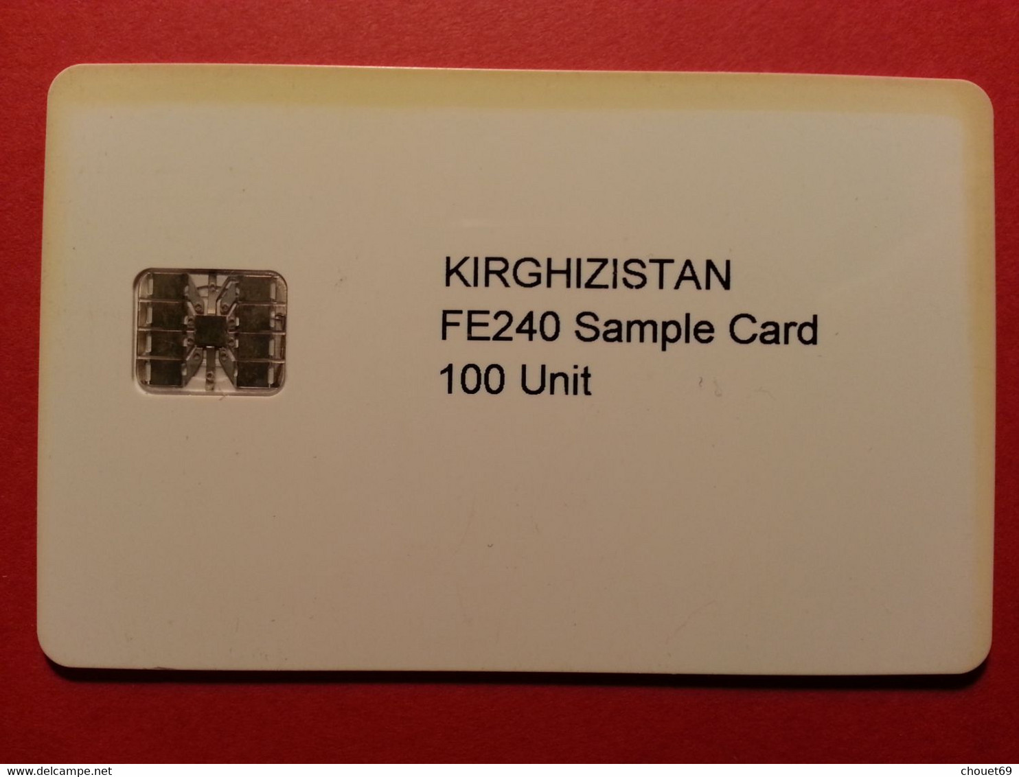 Kirghizistan FE240 Test Trial Chip Schlumberger Phone Sample Card White 50u/100u MINT (TB0322 - Kyrgyzstan