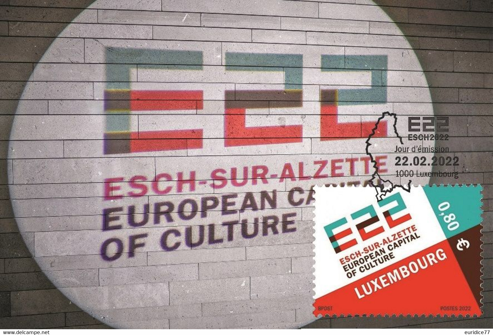 Luxembourg 2022 - Esch2022, European Capital Of Culture 2022 Carte Maximum - Gebraucht