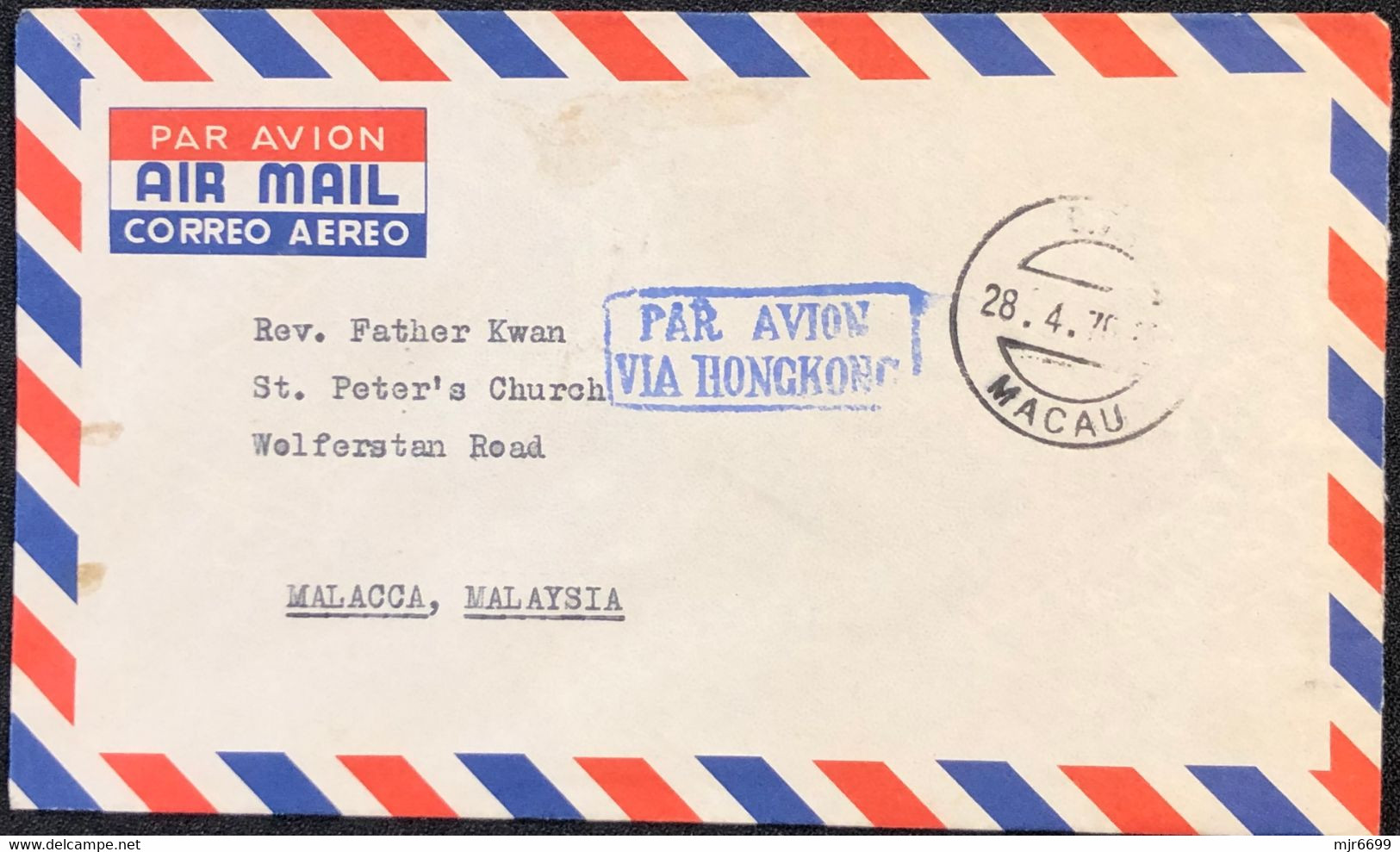 MACAU 1970'S 2 AIR COVERS, TO MALAYSIA AND CANADA WITH MUCH STAMPS - Briefe U. Dokumente