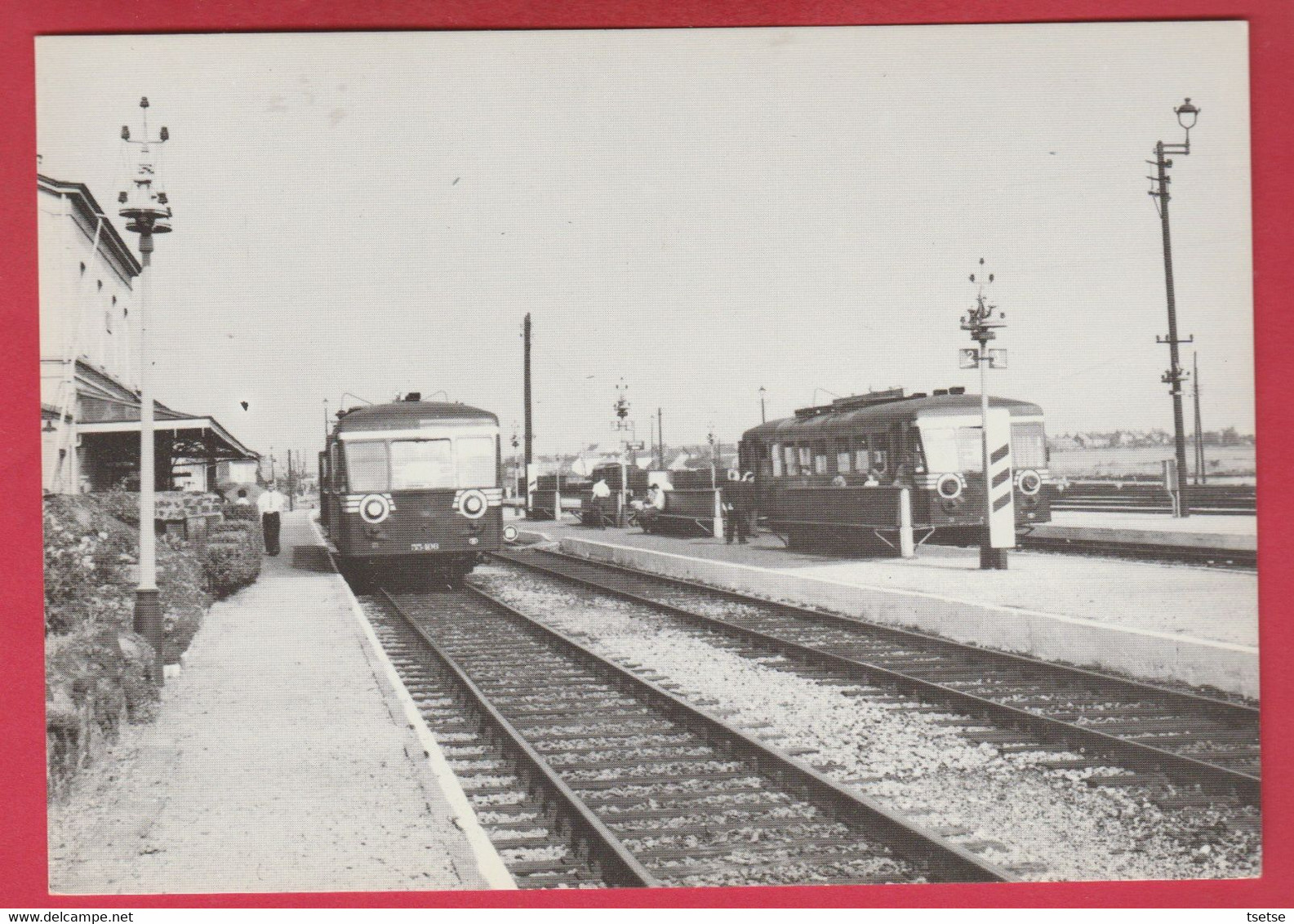 Piéton - Autorail Série 46 En Gare SNCB, Le 10 /07 /1959 ( Voir Verso ) - Chapelle-lez-Herlaimont