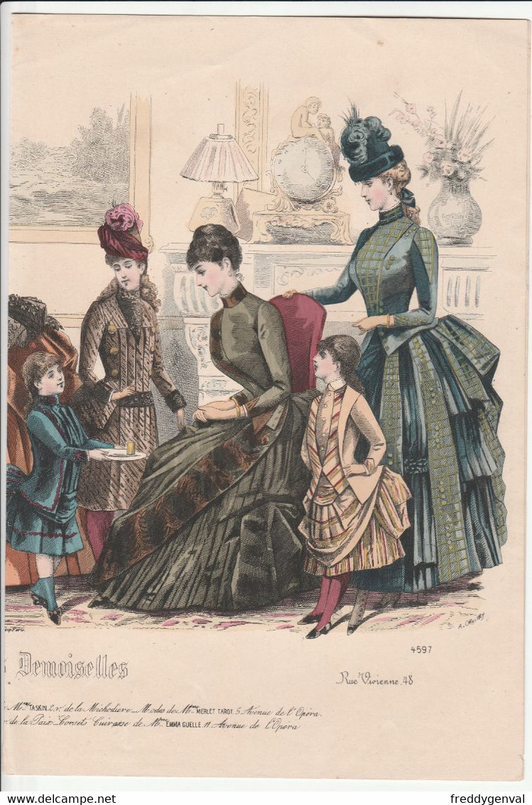 GRAVURE DE MODE Journal Des Demoiselles Modes De Paris - Avant 1900