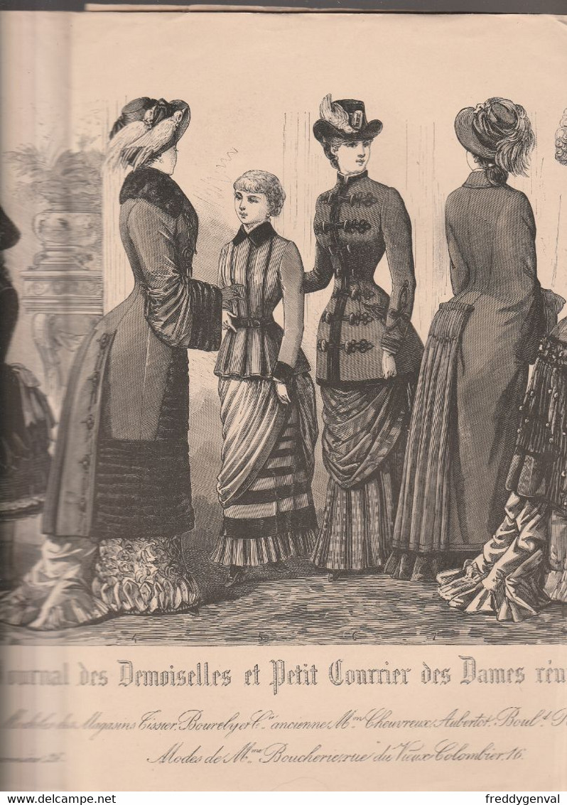 GRAVURE DE MODE JOURNAL DES DEMOISELLES - Avant 1900