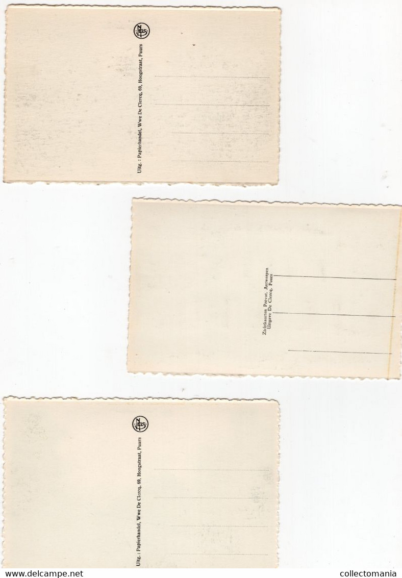 12 oude postkaarten, enkele fotokaarten  van PUURS  Kalfort  O.L.Vrouw  ten Traan  Kasteel Verbraken Kalfortbaan Vliet