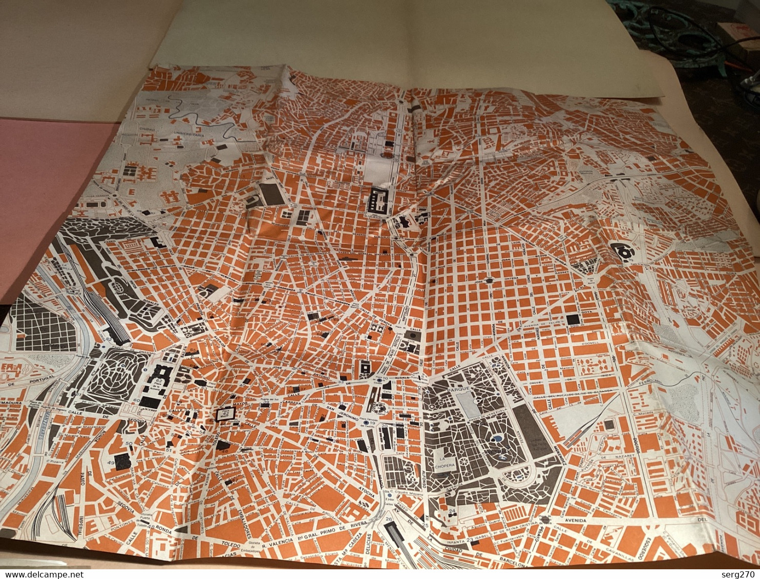 Madrid Espagne Plan Métro Monuments Musée église Château Ministère 1960 - España