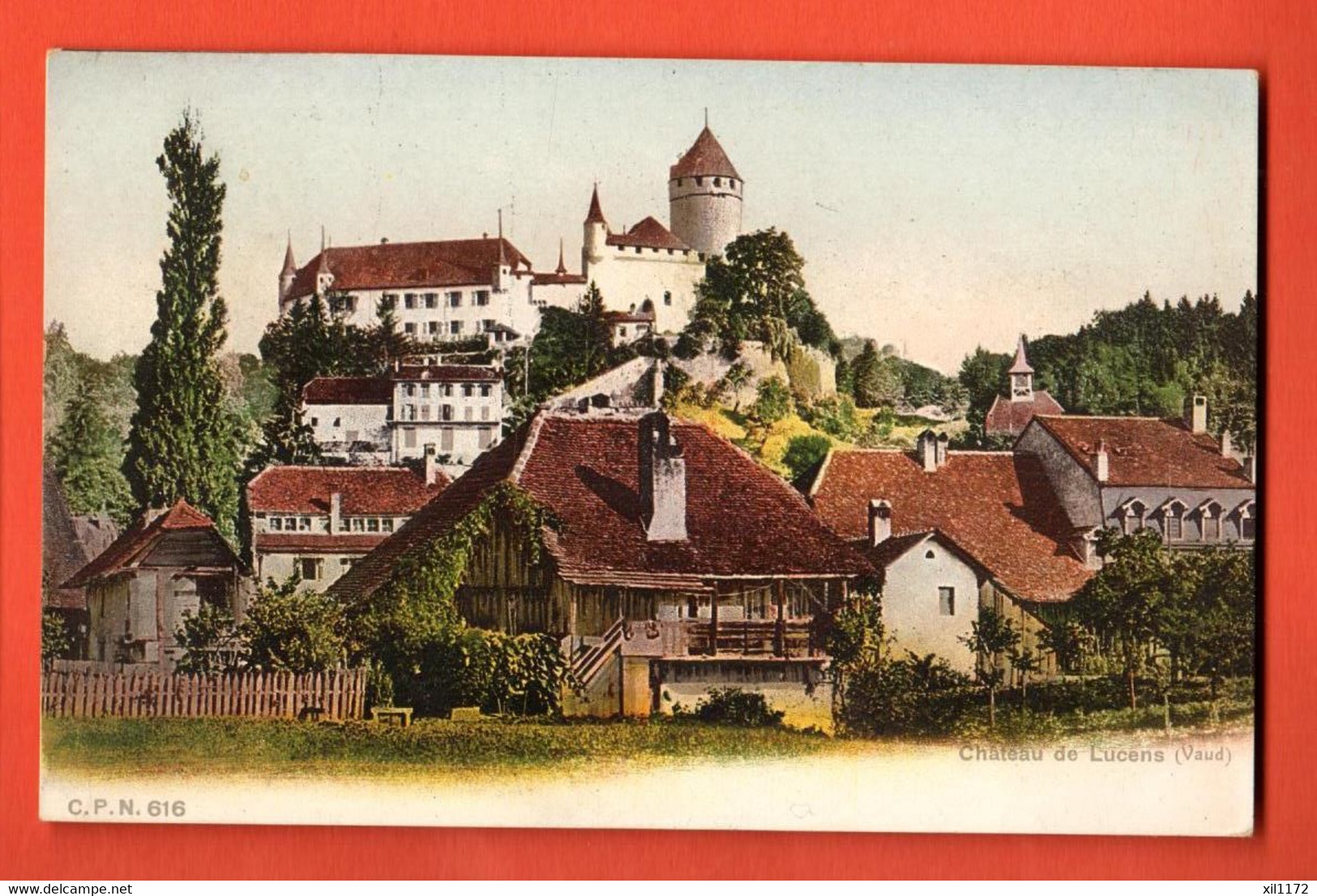 ZMH-19  Vue Générale Et Château De Lucens.  Circulé 1905   CPN 616 - Lucens