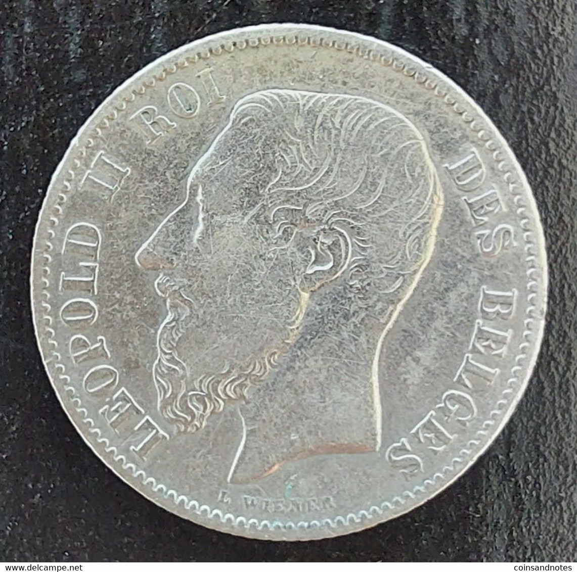 Belgium 1866 - 50 Centiem FR Zilver - Leopold II - Morin 180 - ZFr - 50 Cents