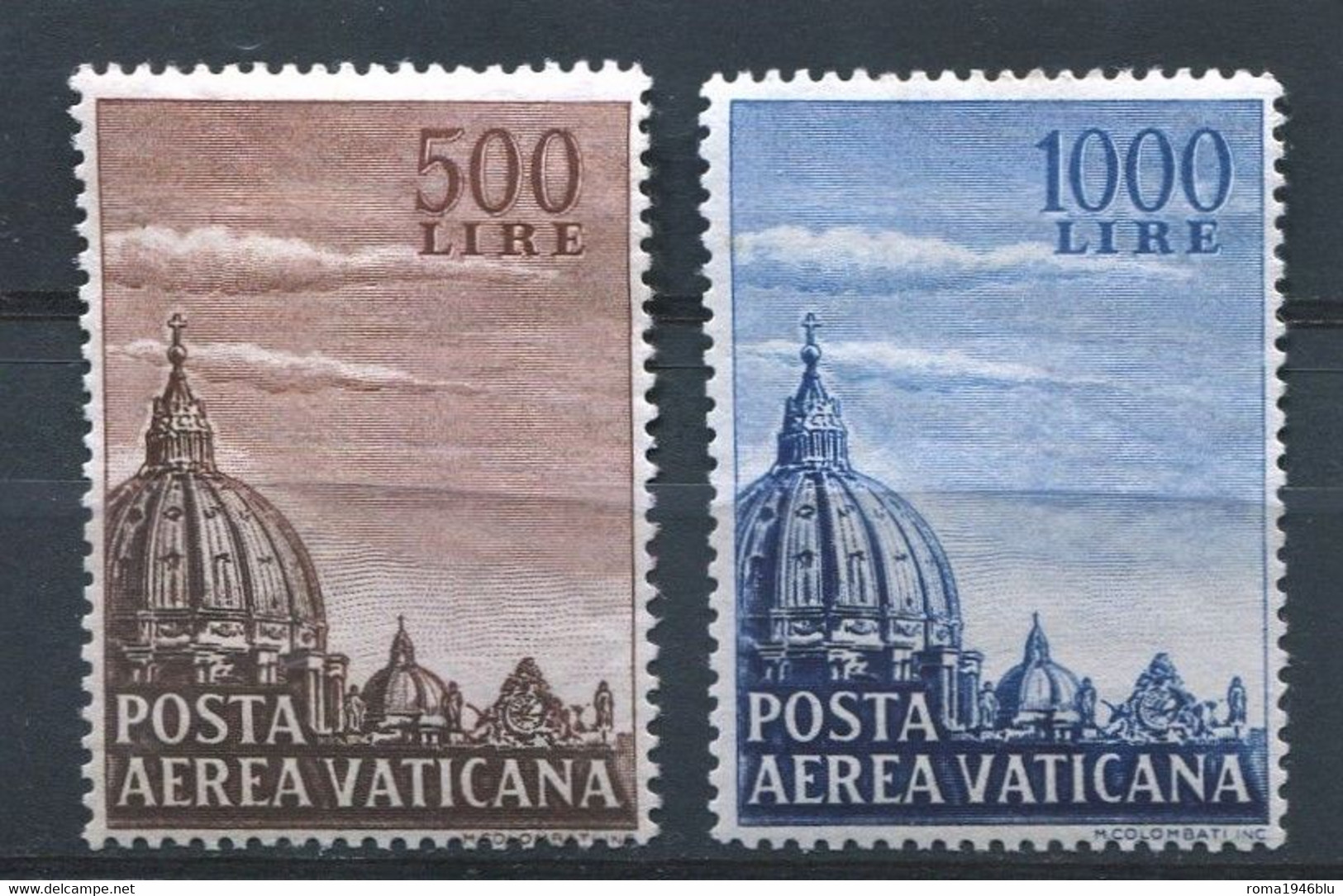 VATICANO 1953 POSTA AEREA CUPOLA   ** MNH - Poste Aérienne