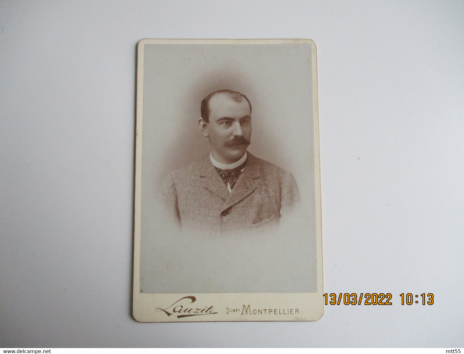 Homme  Portrait  Cdv Photo Cabinet Mauzit Montpellier Photographie - Anonymous Persons