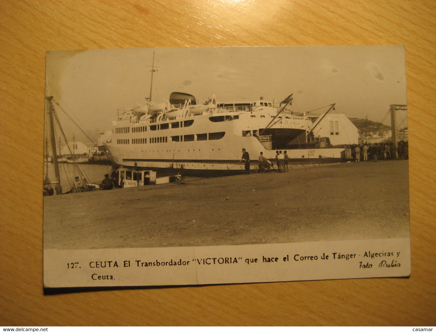 CEUTA 1958 To Toledo Transbordador Victoria Tanger Algeciras Spacecraft Ferry Ferryboat Cancel Postcard SPAIN Morocco - Ceuta