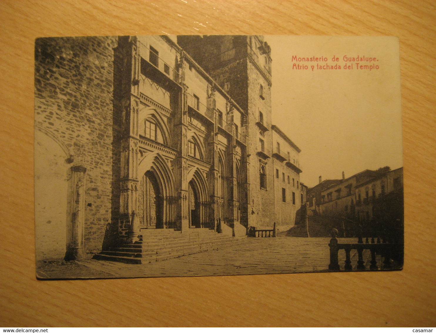 MONASTERIO DE GUADALUPE Caceres Atrio Y Fachada Del Templo Postcard Extremadura SPAIN - Cáceres