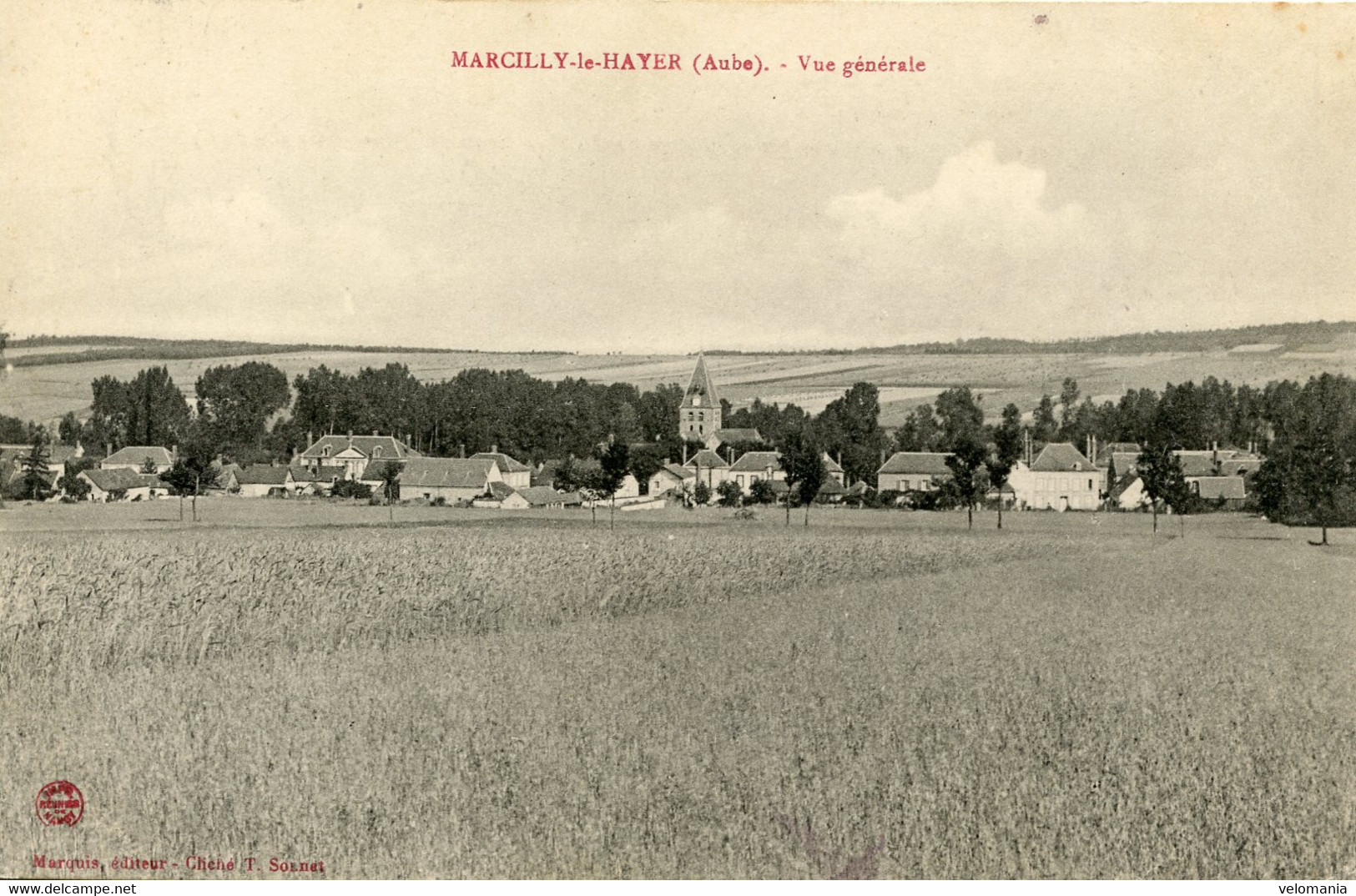 10880 Cpa 10 Marcilly Le Hayer - Vue Générale - Marcilly