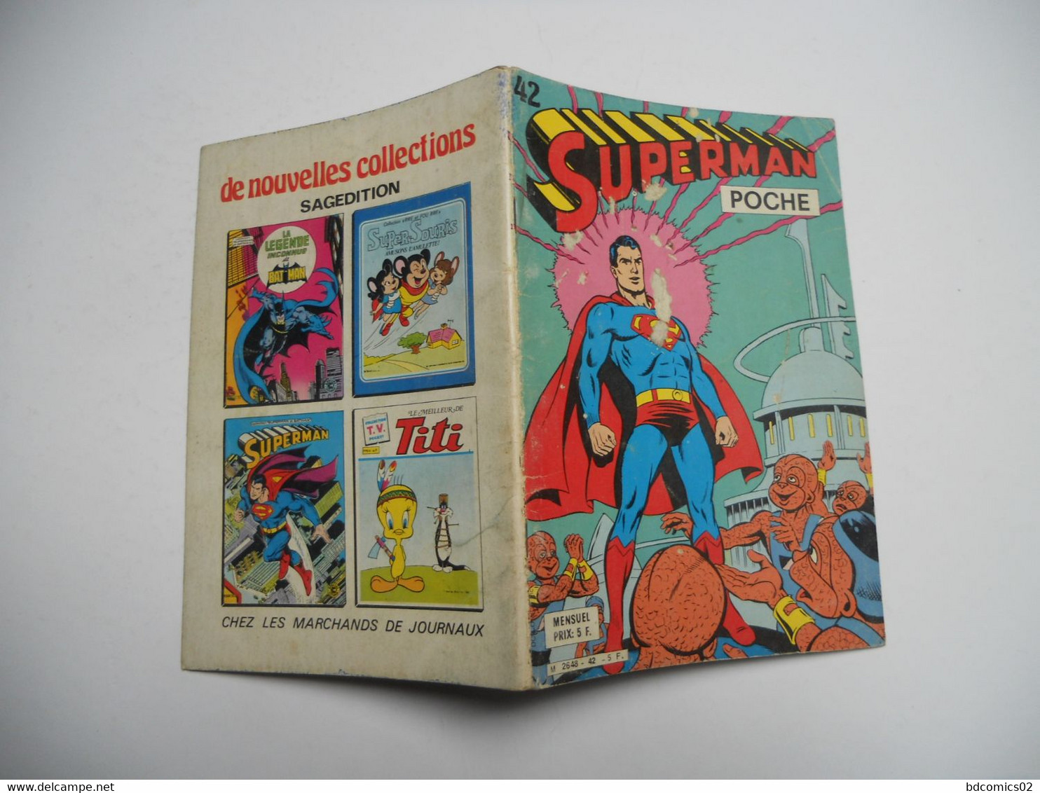 SUPERMAN POCHE N°42 SAGEDITION 1980 - Superman