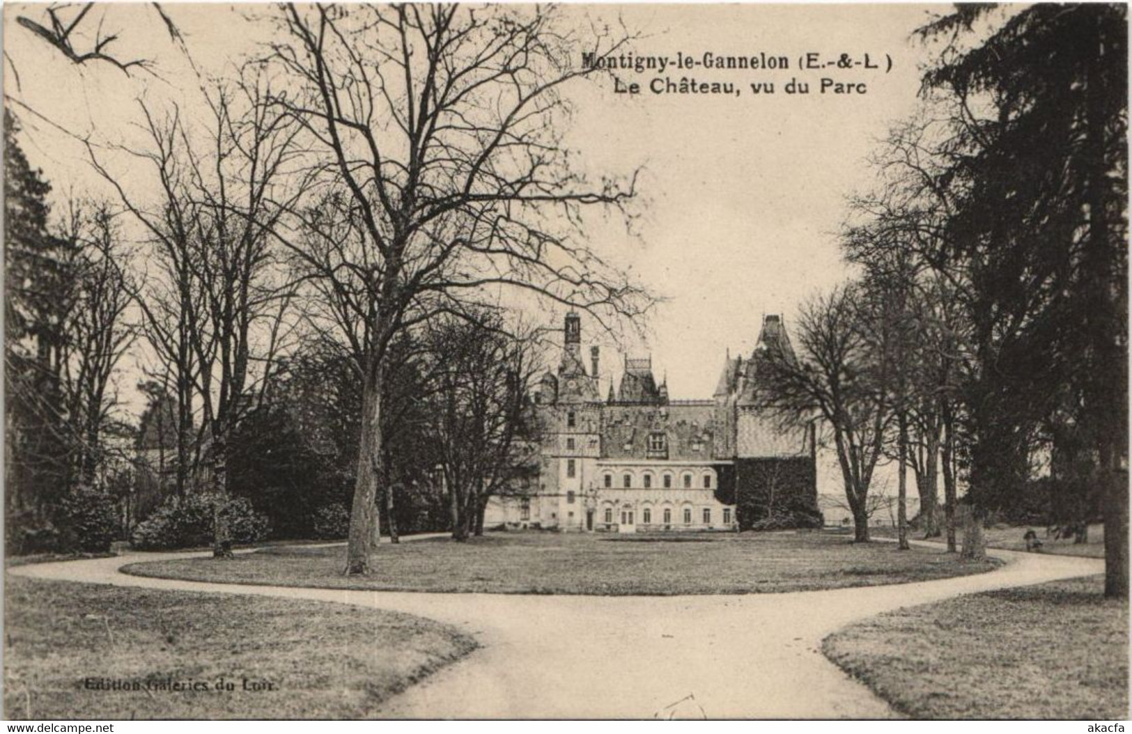 CPA MONTIGNY-le-GANNELON Le Chateau - Vu Du Parc (1201222) - Montigny-le-Gannelon