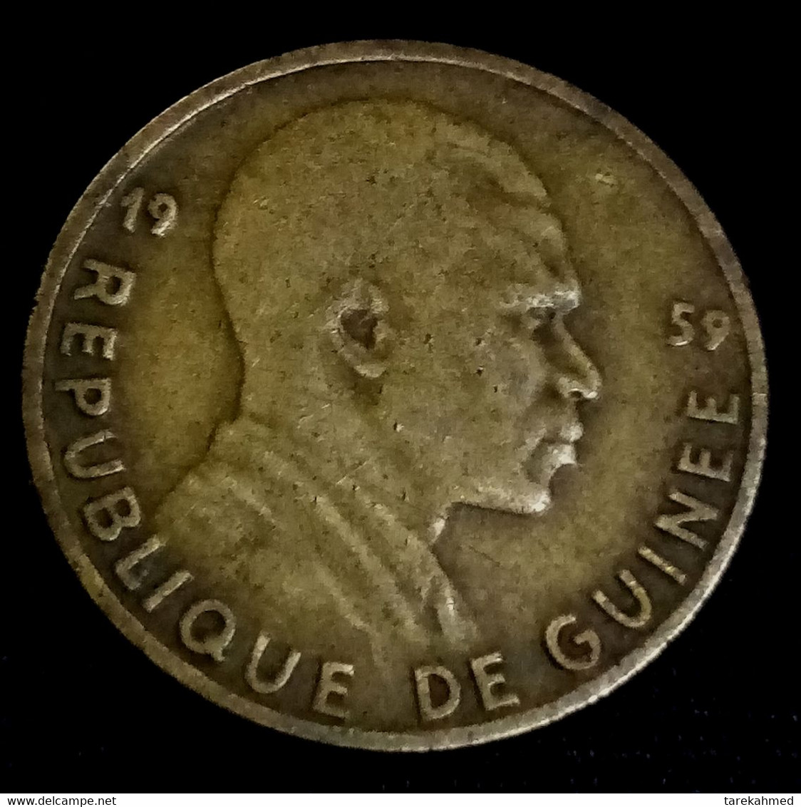 GUINEA , Rare 5 Francs , 1959 , KM 1 , Ahmed Sekou Toure - Gomaa - Guinee