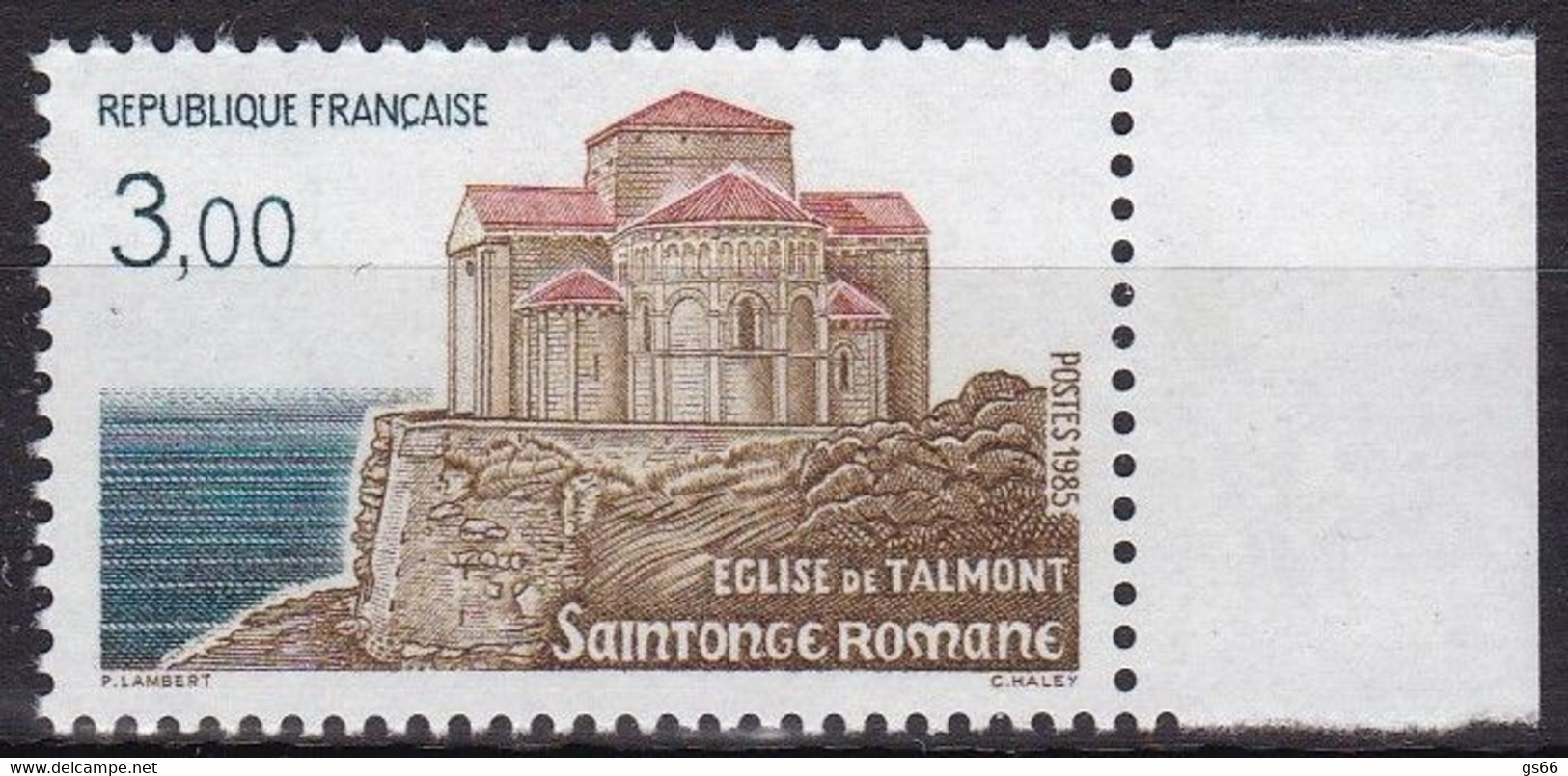 Frankreich, 1985, Mi.Nr. 2505, MNH **,  Tourisme : Eglise De Talmont - Unused Stamps