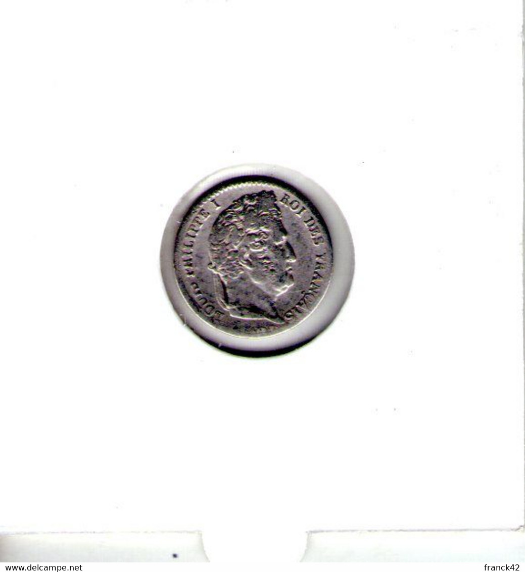 France. 1/4 F Louis Philippe. 1844 W - 1/4 Franc