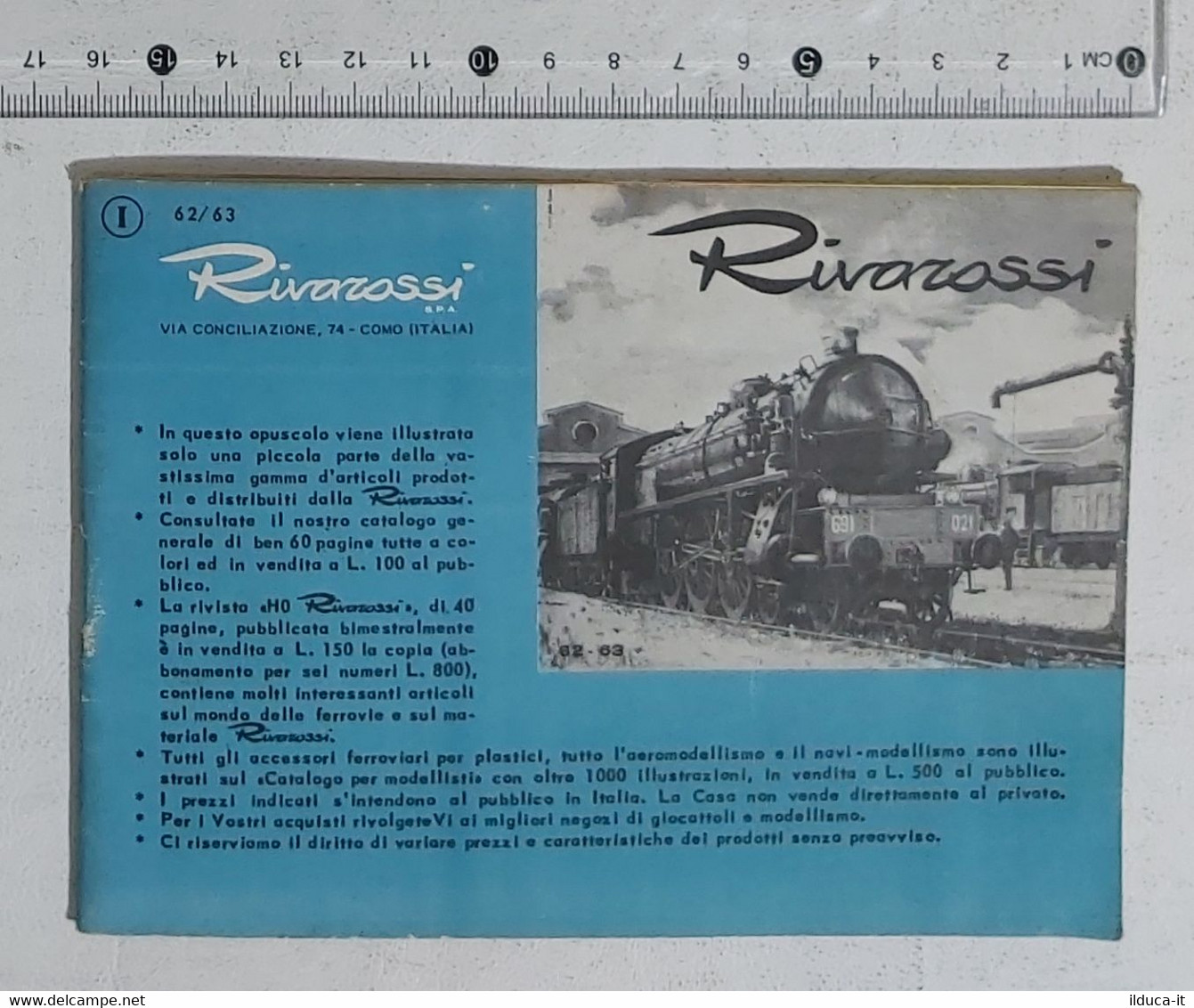 22639 RIVAROSSI - Opuscolo Pubblicitario 62/63 - 28 Pagg. - Italie