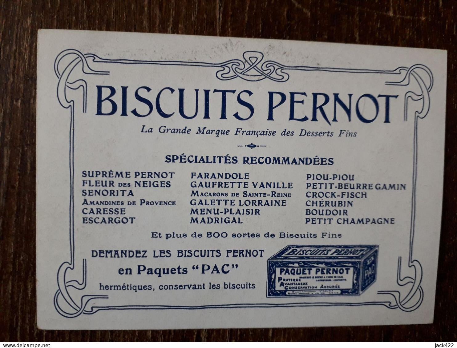L37/893 CHROMO BISCUITS PERNOT . VIOLETTES DE PARME - Pernot