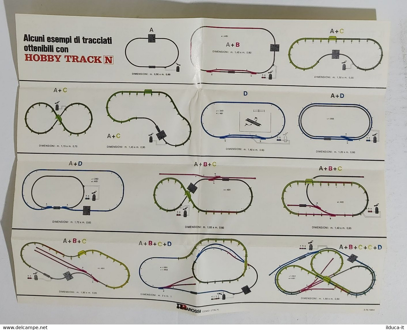 57480 Fermodellismo - Foglietto Pubblicitario Rivarossi Scala N E Hobby Track N - Italia