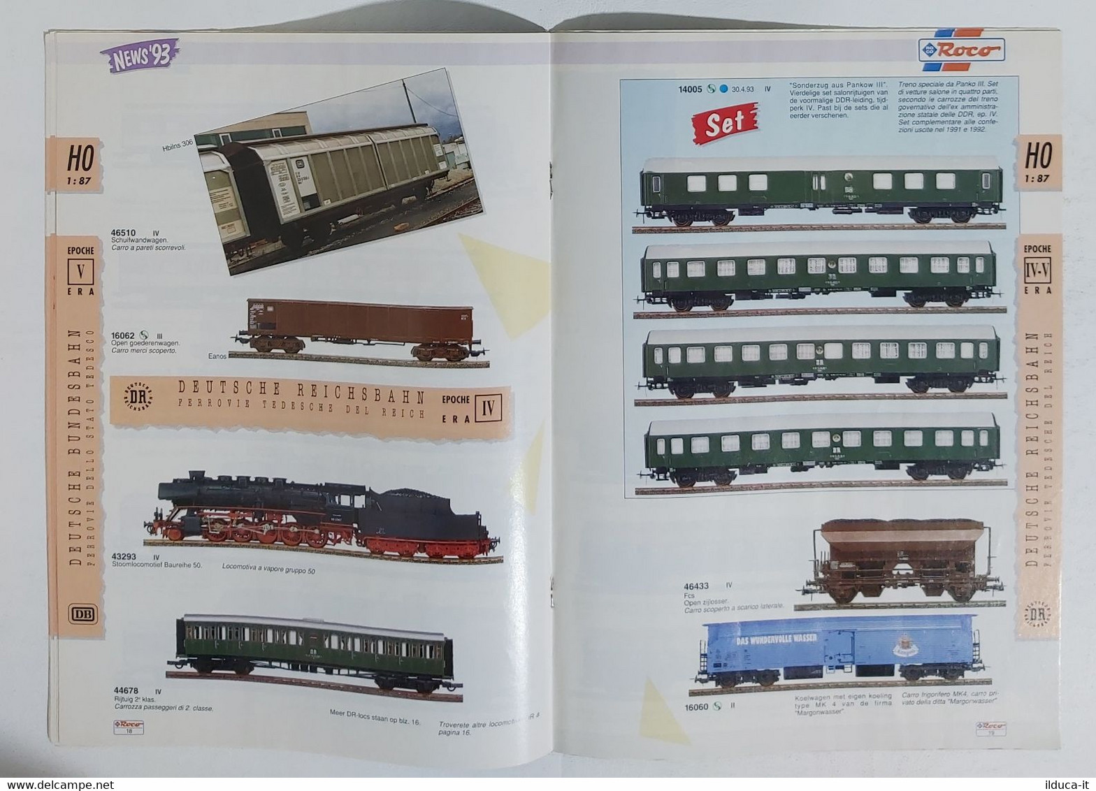 69412 CATALOGO Fermodellismo ROCO News 1993 - Italië