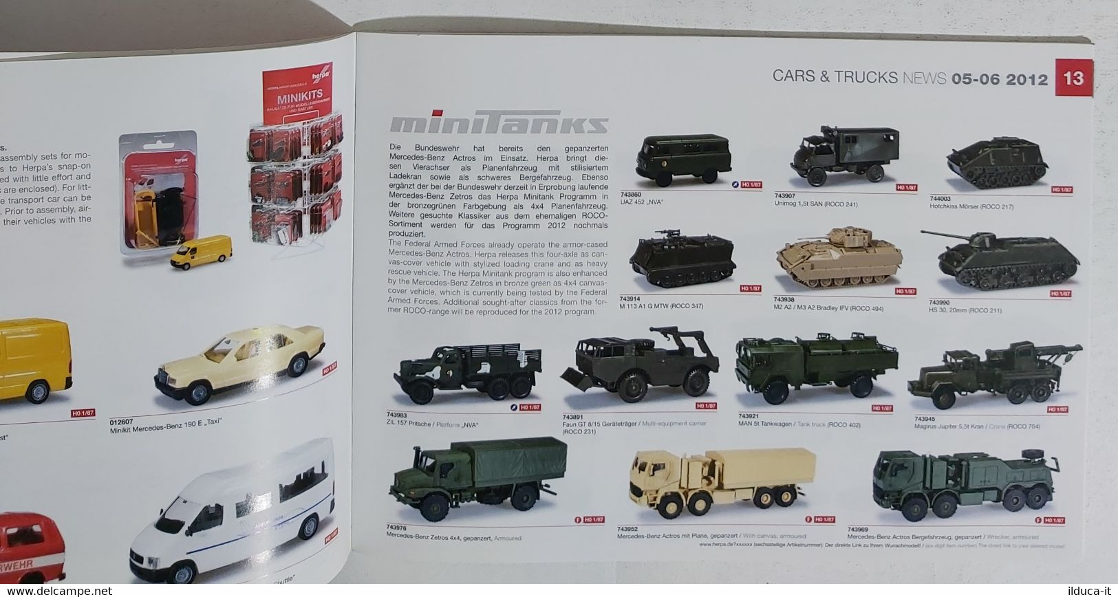 72466 CATALOGO Modellismo HERPA - Cars & Trucks 05-06 & Collection 2012 - Italien