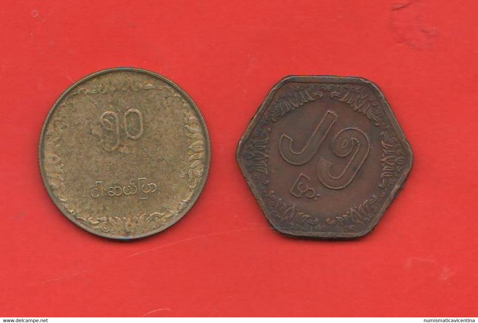 FAO Myanmar 25 +50 Pyas 1975 / 1976 Burma Bronze Coin - Otros – Asia