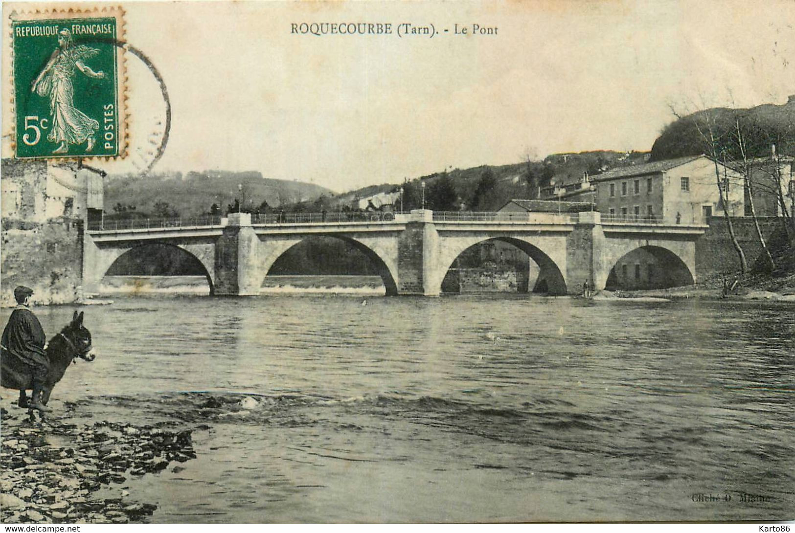 Roquecourbe * Vue Sur Le Pont * Enfant Sur Son âne - Roquecourbe