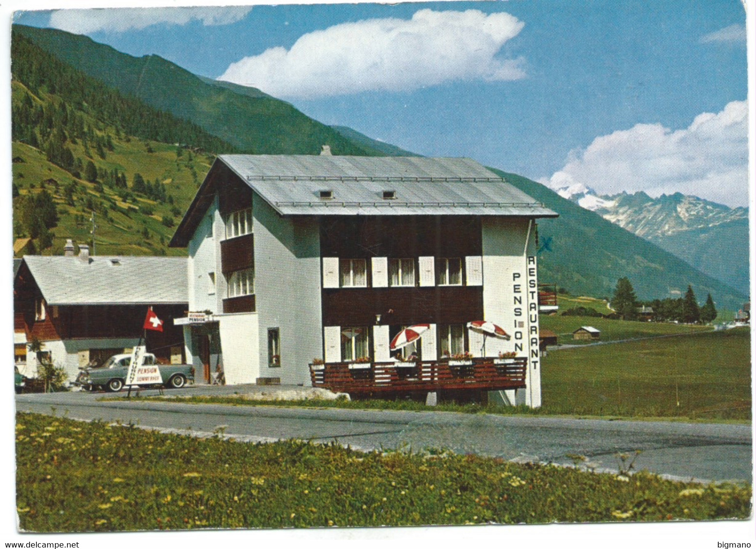 Gluringen Restaurant Pension Gommerhof  ( Opel Rekord ) - Gluringen