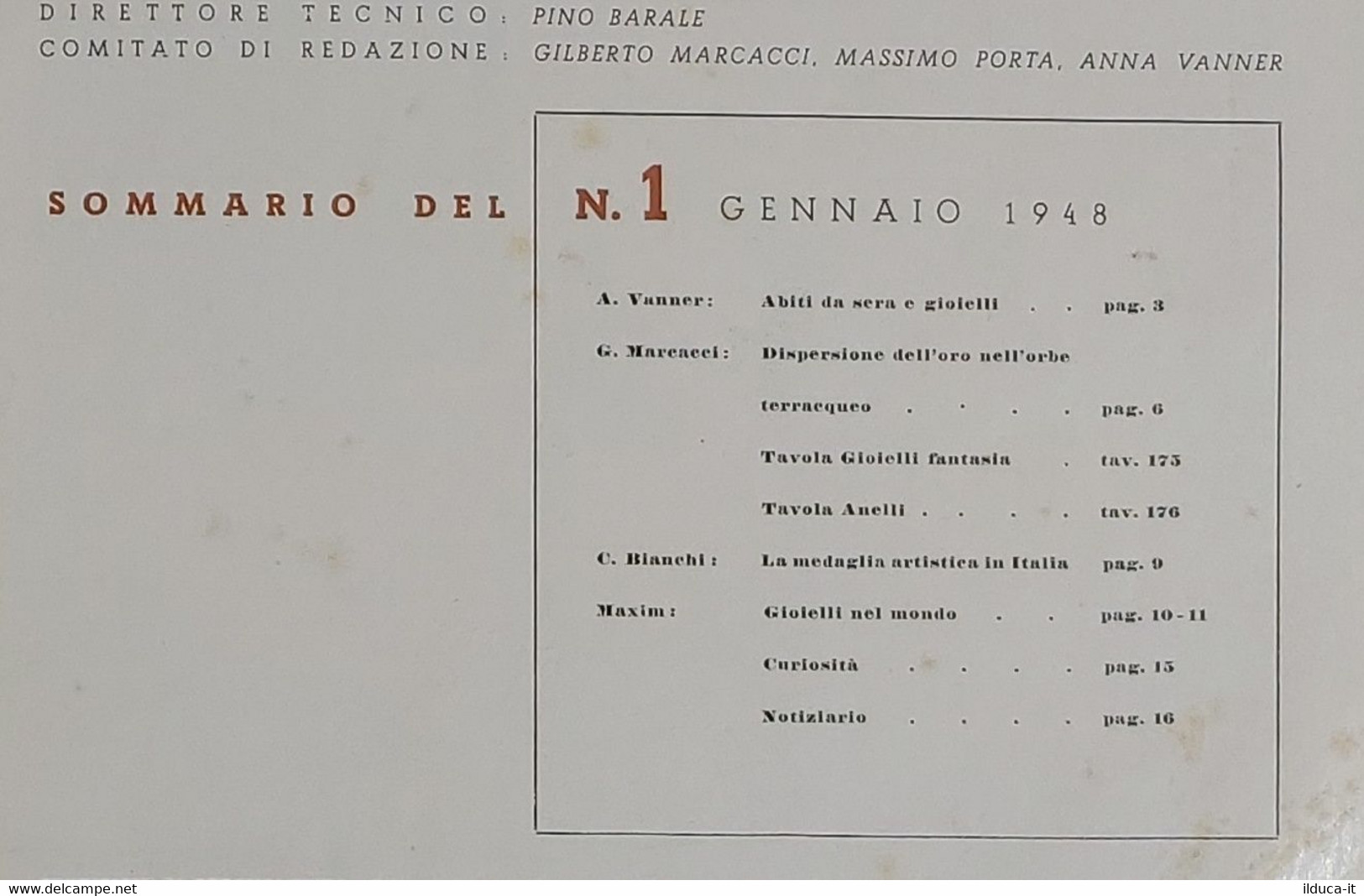 02264 Scrigno Arte Orafa - 1948 Nr. 01 - Arte, Diseño Y Decoración