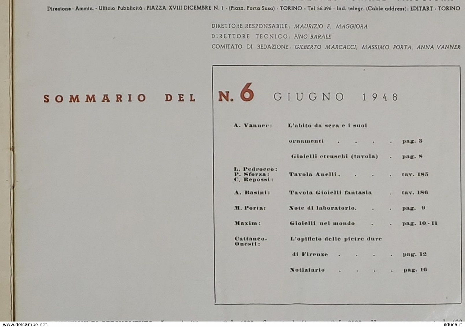 02267 Scrigno Arte Orafa - 1948 Nr. 06 - Arte, Diseño Y Decoración