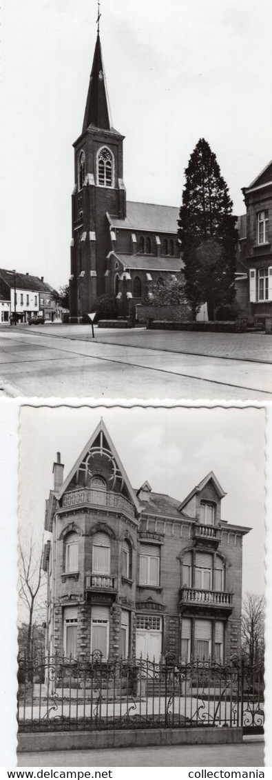 7 Fotokaarten LONDERZEEL Dorpstr. Kerkstraat School  Egmont Pastorij St.Jozef Burgtorentje - Londerzeel