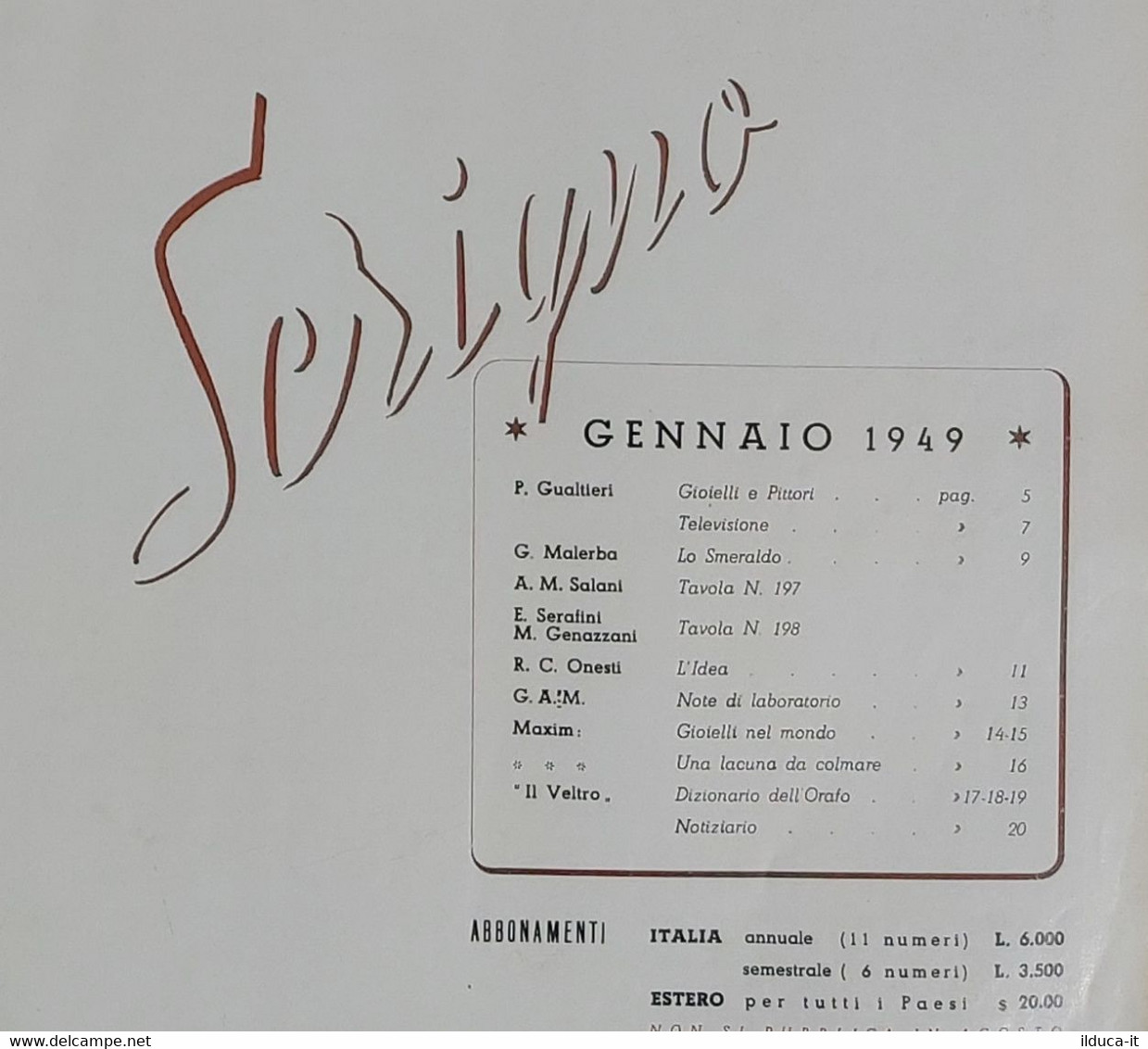02273 Scrigno Arte Orafa - 1949 Nr. 01 - Kunst, Design, Decoratie