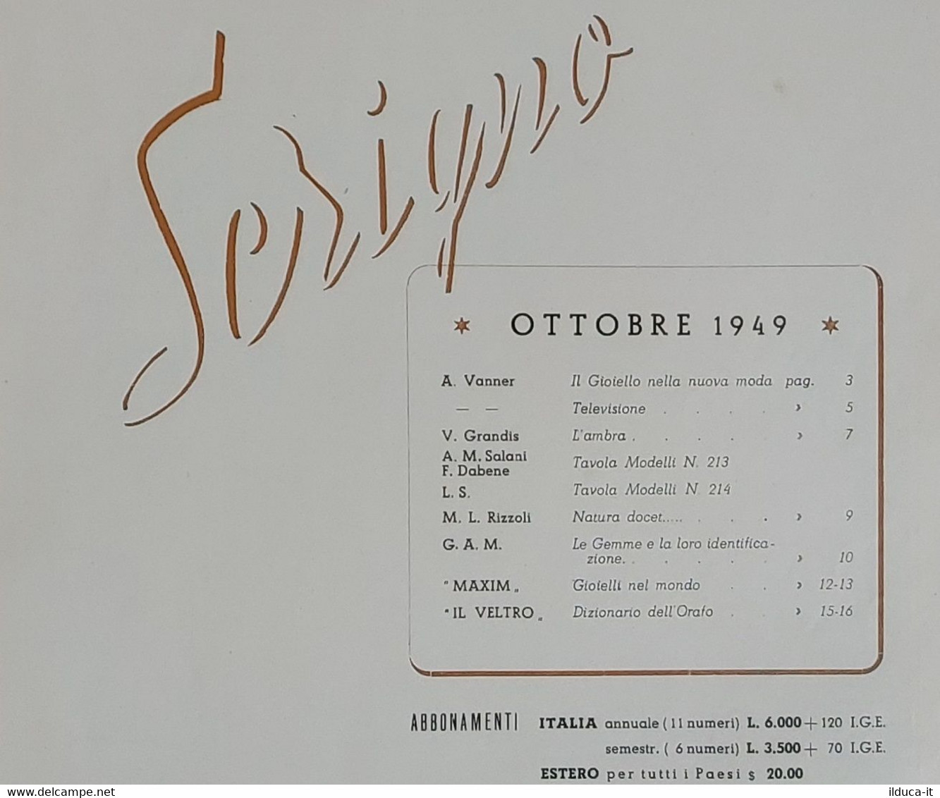 02280 Scrigno Arte Orafa - 1949 Nr. 10 - Kunst, Design, Decoratie