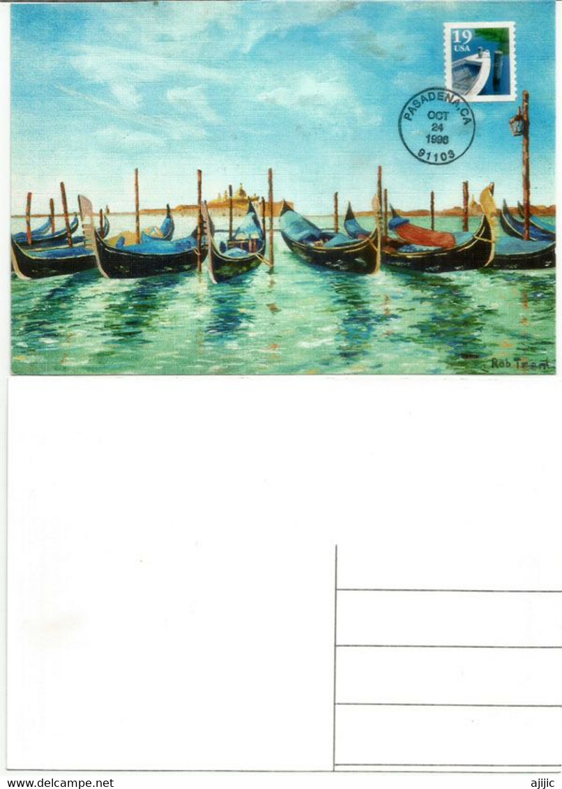 Boats And Gondolas. Maximum-card - Cartoline Maximum