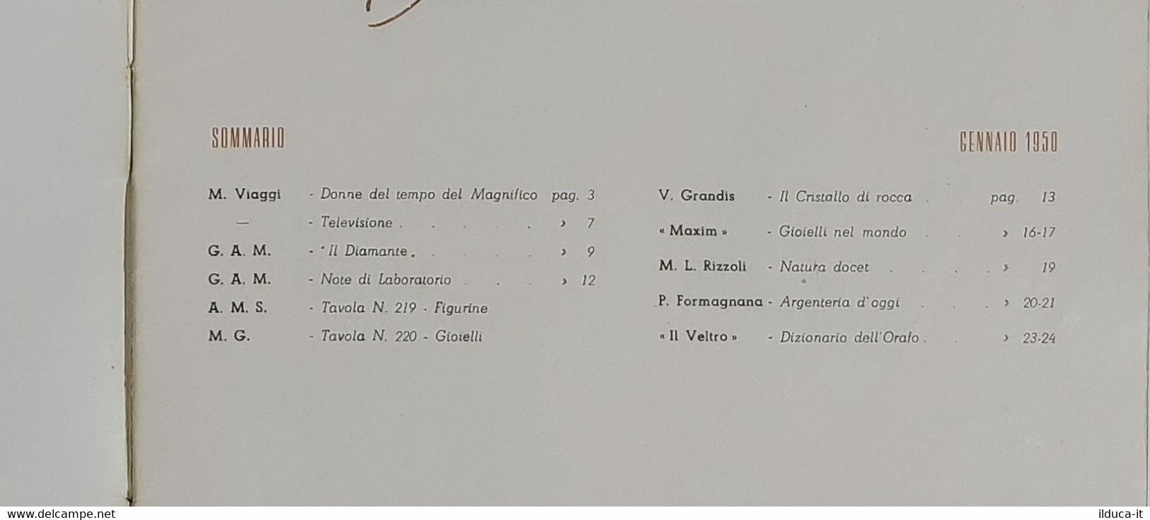 02283 Scrigno Arte Orafa - 1950 Nr. 01 - Arte, Diseño Y Decoración