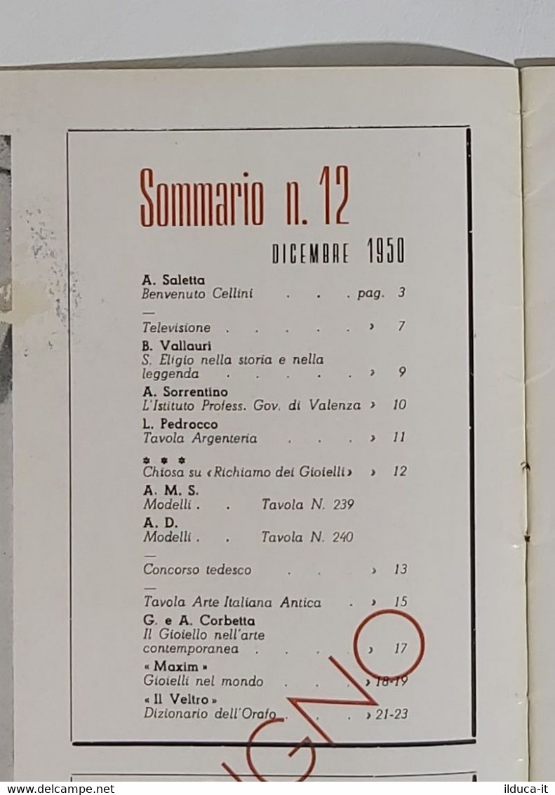 02287 Scrigno Arte Orafa - 1950 Nr. 12 - Art, Design, Décoration