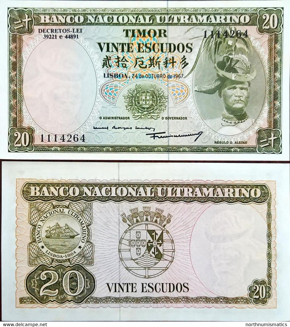 Tımor 20 Escudos 1967 Unc - Timor