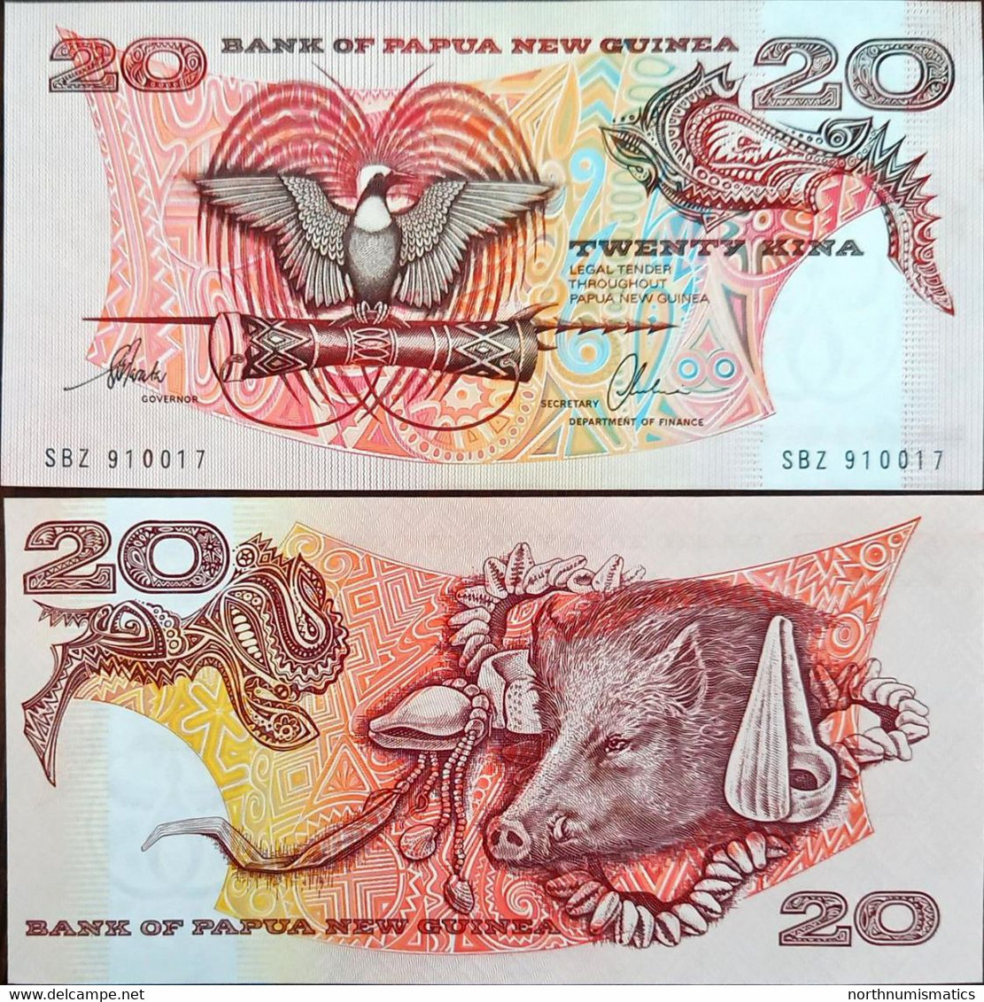 Papua New Guinea 20 Kina SBZ Unc - Papouasie-Nouvelle-Guinée