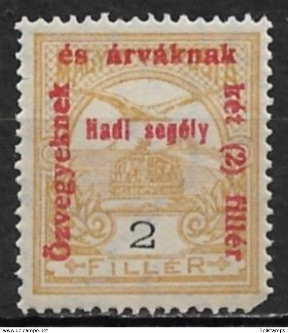 Hungary 1915. Scott #B36 (MH) Turul And Crown Of St. Stephen - Unused Stamps